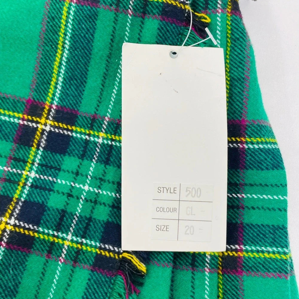 O'Neil of Dublin‎ Kilt Skirt Gordan Tartan Green Plaid Pinafore Girl's Sz 3/4